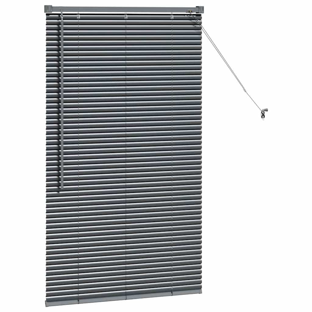Window Blind with Curtains Manual Dark grey Aluminium
